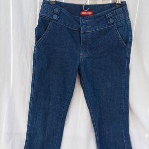 Y2K Knickers 3/4 L High Rise Blue Jeans with Timeless Straight-Leg At Calf Fit